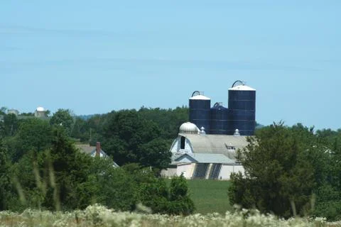 Barn and silos Stock Photos