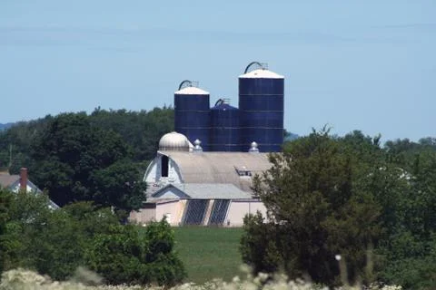 Barn and silos Stock Photos