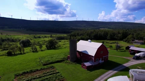 Barn and windmills Video stock 247210703
