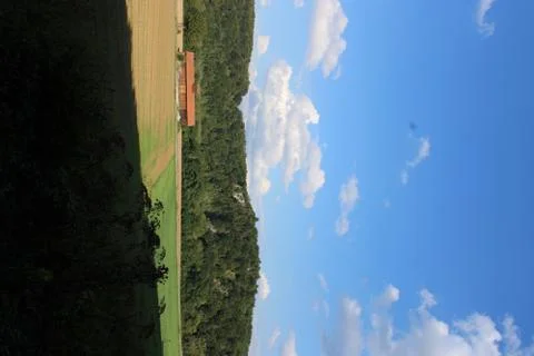 Barn with clouds above Foto stock