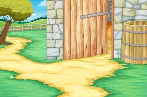 Barn door Illustrazione stock