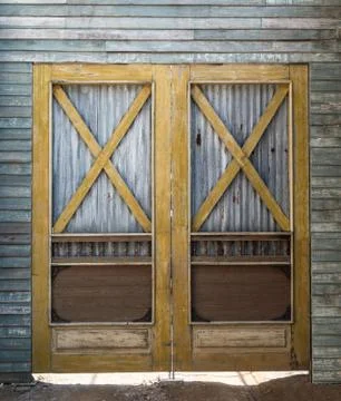 Barn door. Stock Photos