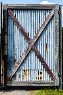 Barn door. Stock Photos