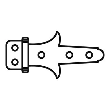 Barn door strap hinge hardware vector icon Stock Illustration