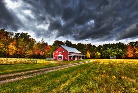 Barn in Fall Foto stock
