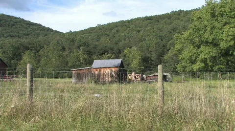 Barn on a Farm in the Countryside Stock Footage 280515