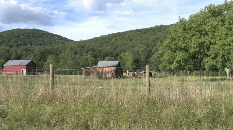 Barn on a Farm in the Countryside Stock Footage 280523