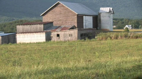Barn on a Farm in the Countryside Stock Footage 280581