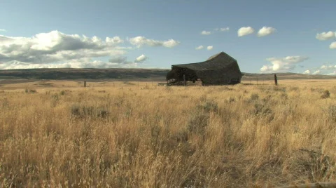 Barn in Field Stock Footage 270278