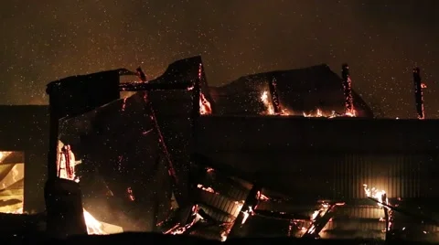 Barn fire Stock Footage 49273314