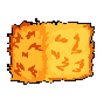 Barn haystack pixel art vector illustration Stock Illustration