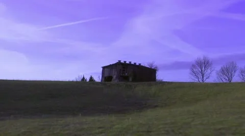 The Barn on the Hill Stock Footage 10594475