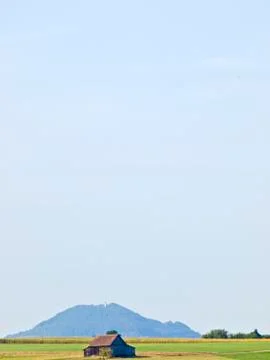 Barn with hill 스톡 사진