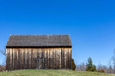 Barn on a Hill Stock Photos