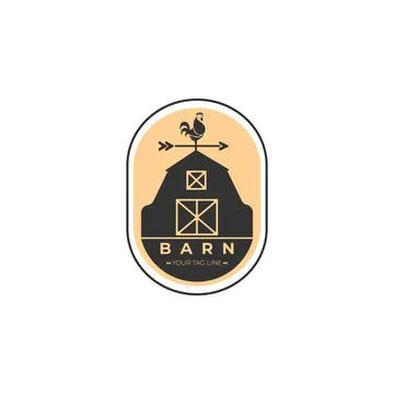Barn house silhouette logo vector illustration template design Stock Illustration