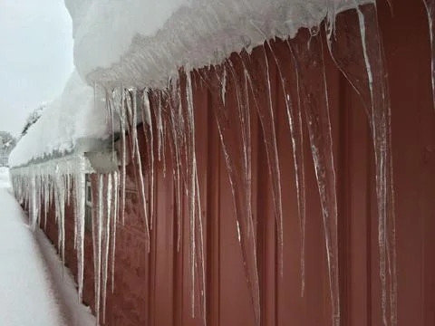 Barn Icicles Stock Photos