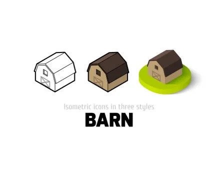 Barn icon in different style Stock Illustration