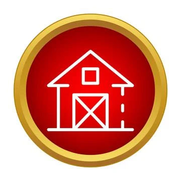 Barn icon representing farm building and agriculture concept Stock Illustration