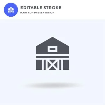 Barn icon vector, filled flat sign, solid pictogram isolated on white, logo Stock Illustration