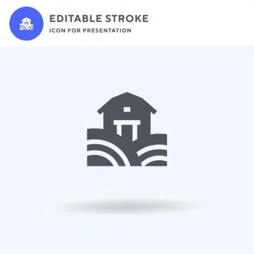 Barn icon vector, filled flat sign, solid pictogram isolated on white, logo Stock Illustration