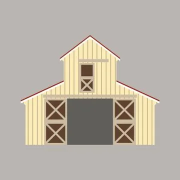 Barn icon. Vector illustration of farm house. Stock Illustration