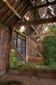 Barn interior, england Stock Photos