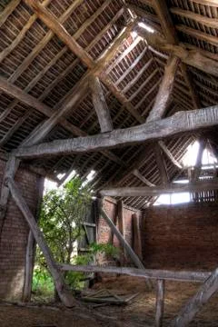 Barn interior, england Foto stock