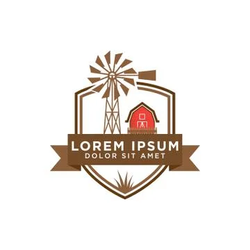 Barn logo design template Stock Illustration