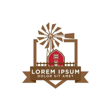 Barn logo design template Stock Illustration