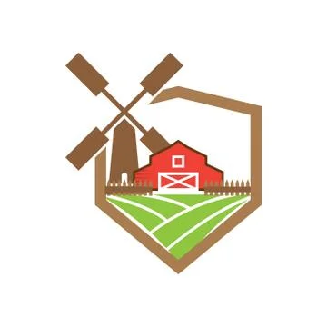 Barn logo design template Illustrazione stock