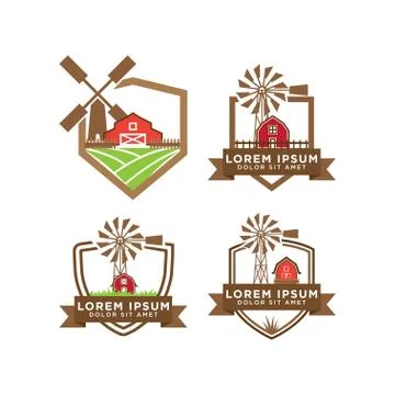 Barn logo design template Stock Illustration