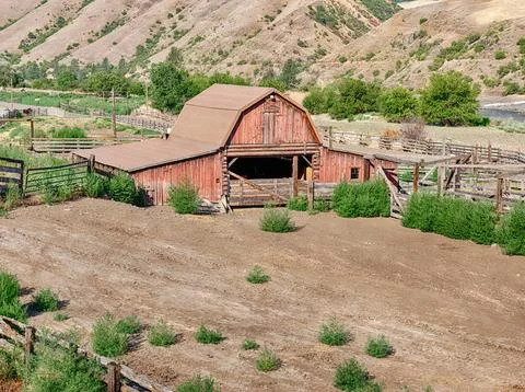 Barn On The Lower Salmon River Stock Photos