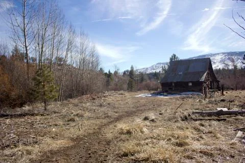 Barn in meadow Stock Photos