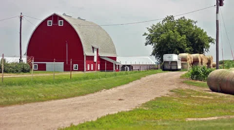 Barn in Midwest Stock Footage 25320083