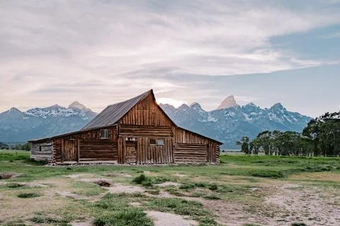 Barn in the mountains Stock Photos
