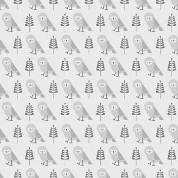 Barn owl pattern seamless. church-owl background. barn-owl texture. screech-o Stock-Illustration