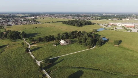 Barn in the pasture Stock Footage 113147031