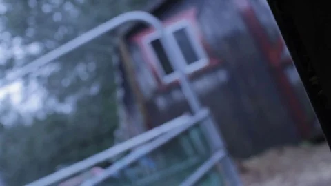 Barn in Rain Stock Footage 82447024