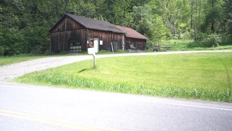 Barn by Road 動画素材 216042114