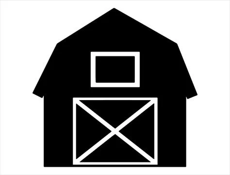 Barn silhouette vector art Stock Illustration