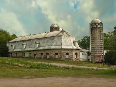 Barn in summer Foto stock