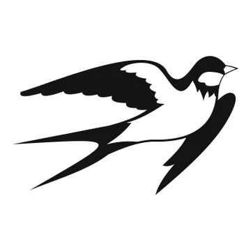 Barn swallow icon, simple style Stock Illustration