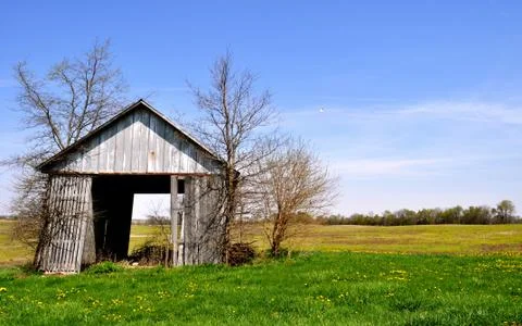 Barn tipping background 写真素材
