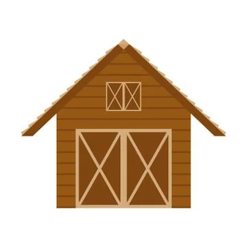 Barn Vector isolated on white background Stock Illustration