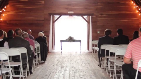 Barn Wedding Ceremony Stock Footage 75035221
