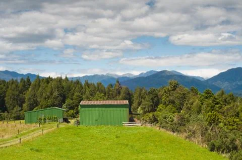Barn in the wilderness Stock Photos