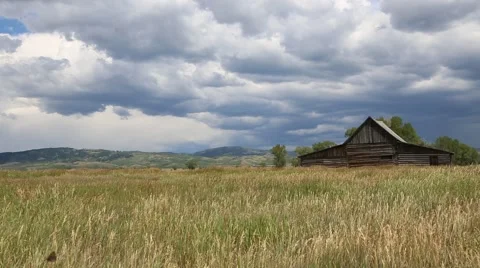 Barn in Wyoming 2 Stock Footage 40545058