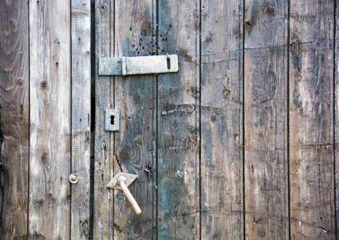 Barndoorwith hinge Stock Photos
