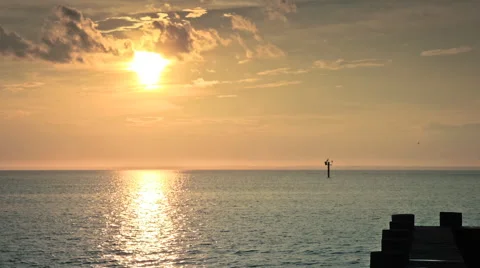 Barnegat Bay at sunset time-lapse, Beach Haven, NJ Stock Footage