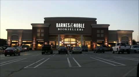 Barnes and Noble booksellers storefront Stock Footage